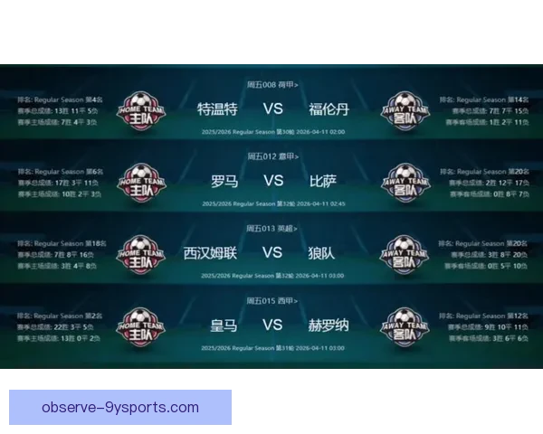 五大联赛精彩对决全程直播免费看球攻略